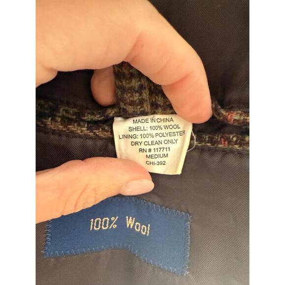 T Harris London Mens Tweed Blazer Brown Plaid Classic Heritage Academic Coat M - Picture 11 of 12